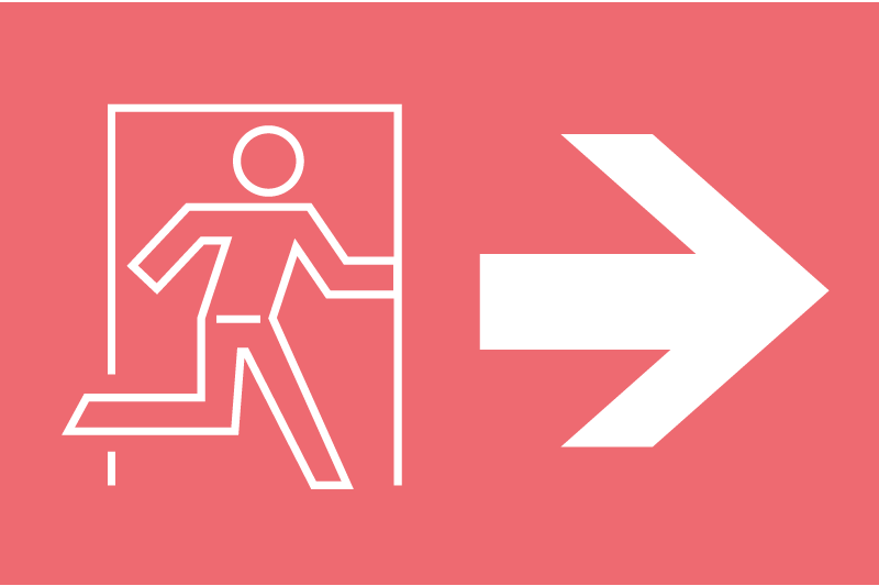 Icon Fluchtweg