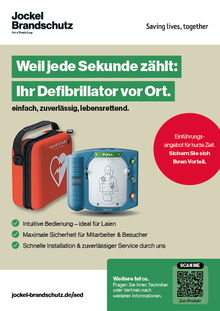 AED Defibrillator für Unternehmen Flyer