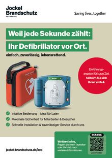 AED Defibrillator für Unternehmen Flyer