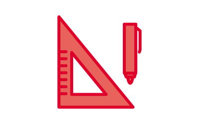 Lineal und Kuli - Icon