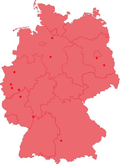 Standorte der Jockel Unternehmensgruppe in Deutschland