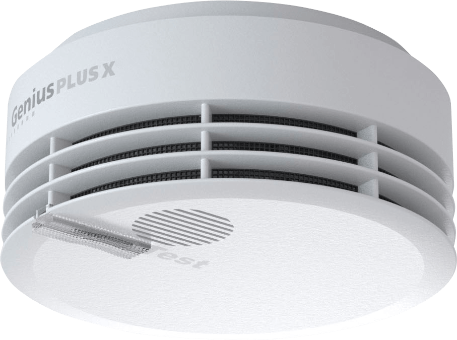 Rauchwarnmelder der Firma Hekatron Genius Plus x Fachbetrieb für Montage, Wartung und Intstandhaltung von funkvernetzten Rauchwarnmelder